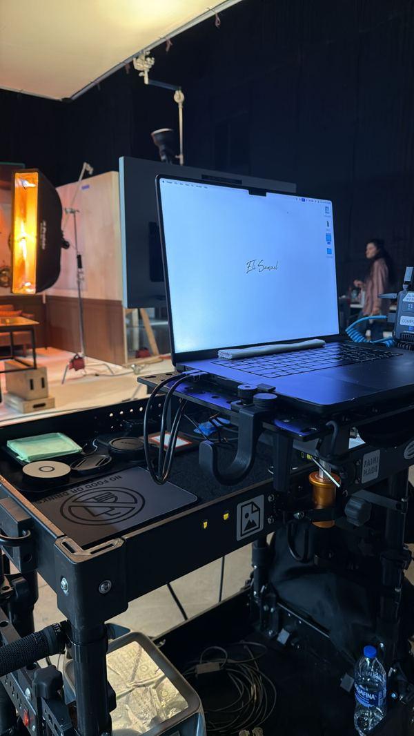 Tech station in a studio
